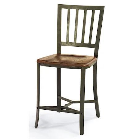 42" Counter Stool with Slated Back